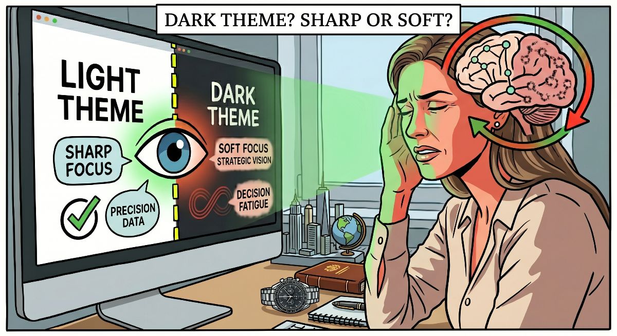 Dark Theme Lover? You Might Be Stuck in a Vision-Drop Loop